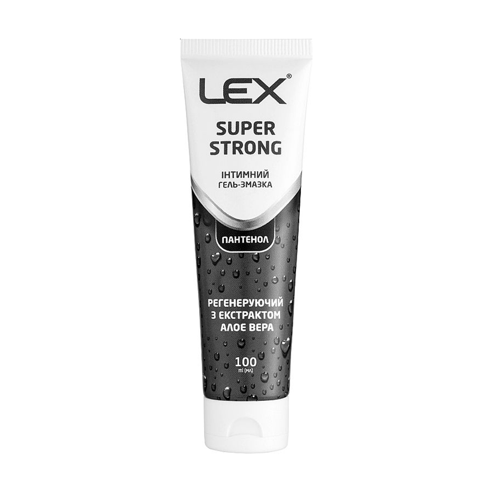 Регенерувальний інтимний гель-змазка LEX Super Strong Panthenol, з екстрактом алое вера, 100 мл